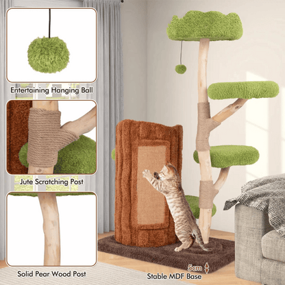Tall Cat Climbing Tower with Multiple Perches & Beds