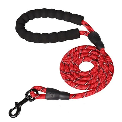 Durable Pet Leash with Padded Grip & Hi-Vis Rope