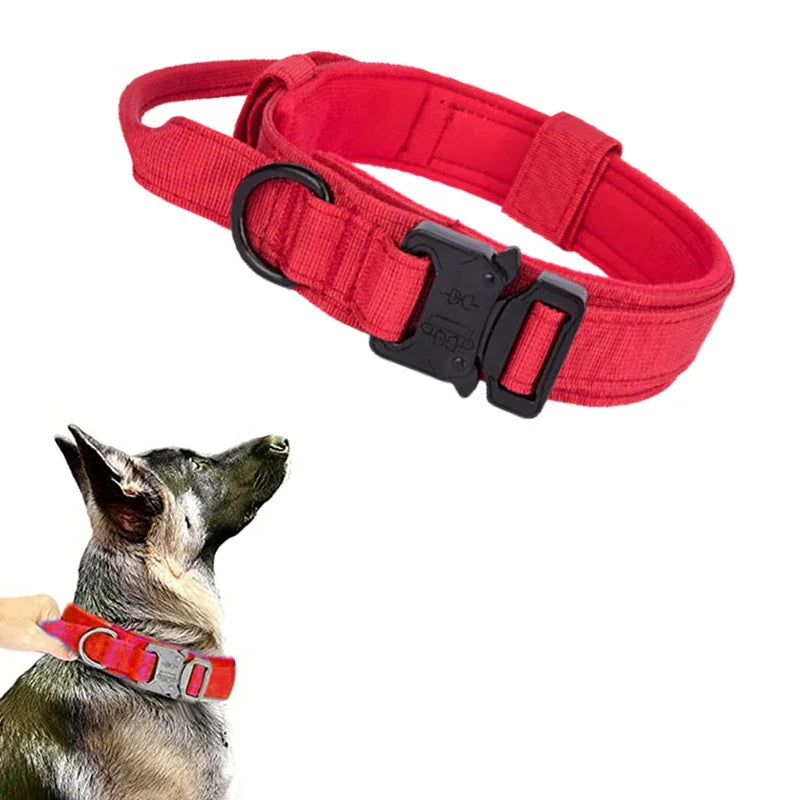 Strong Durable Tactical Dog Collar for Big Dogs