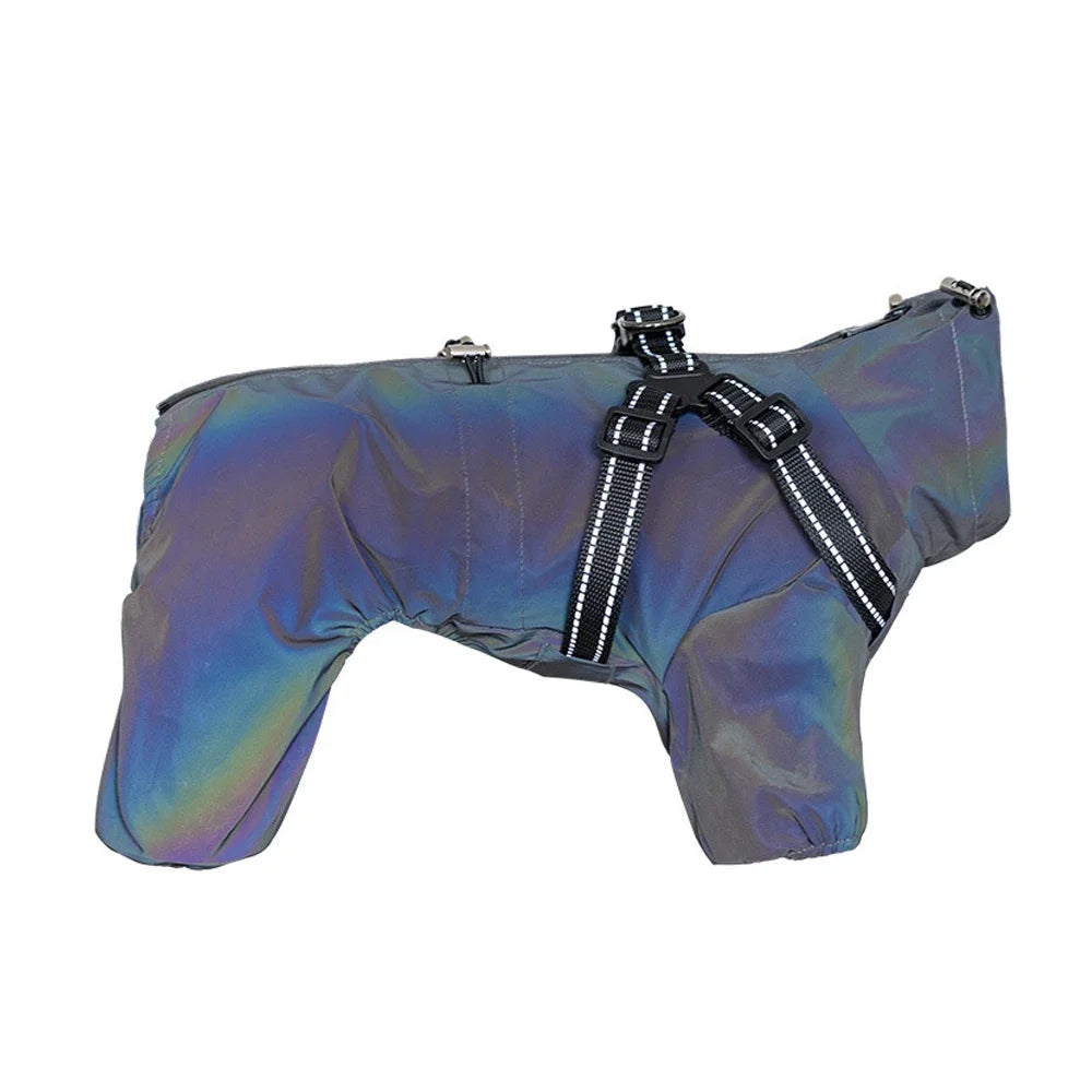 Waterproof Pet Coat with Built-In Dog Harness