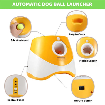 Dog Automatic Ball Launcher - Interactive Fetch Game with 3 Range Modes