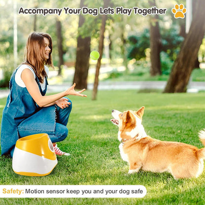Dog Automatic Ball Launcher - Interactive Fetch Game with 3 Range Modes