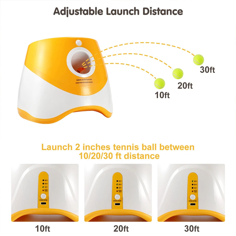 Dog Automatic Ball Launcher - Interactive Fetch Game with 3 Range Modes