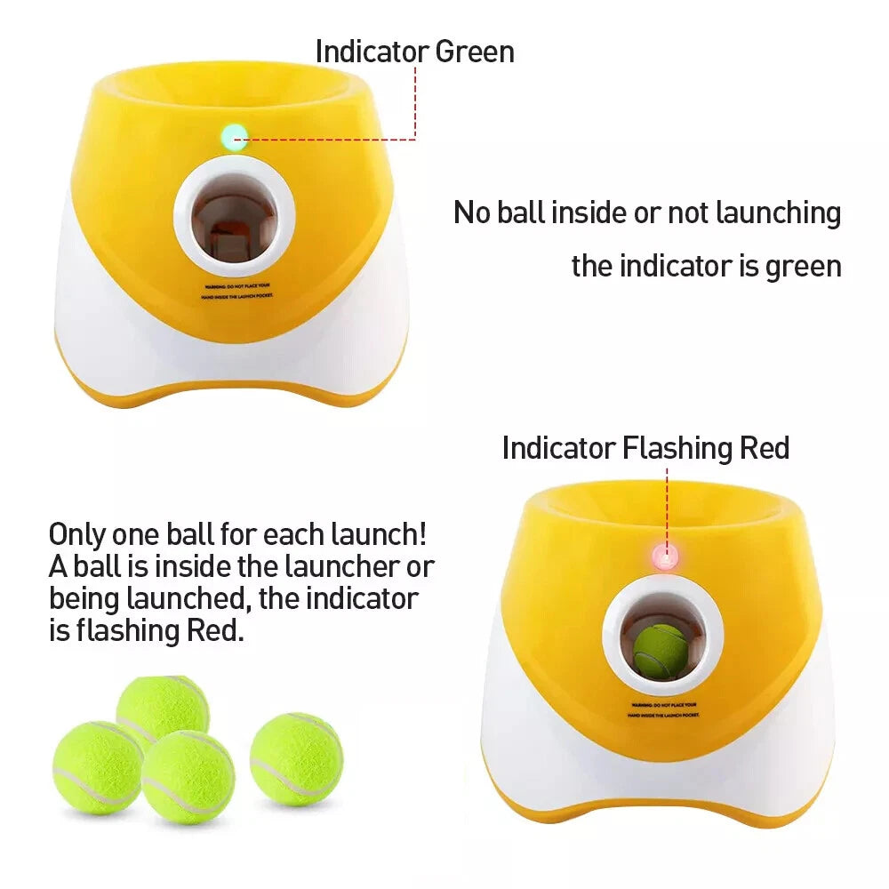 Dog Automatic Ball Launcher - Interactive Fetch Game with 3 Range Modes
