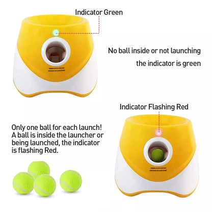Dog Automatic Ball Launcher - Interactive Fetch Game with 3 Range Modes