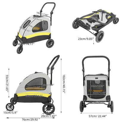 Folding Pet Stroller for Big and Small Dogs