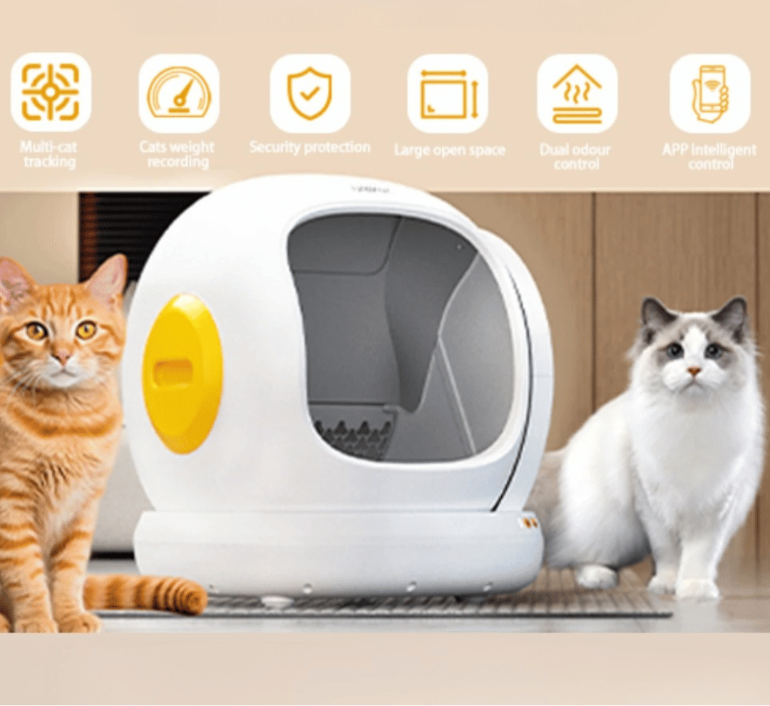 Smart WiFi Cat Litter Box with Mobile Monitoring