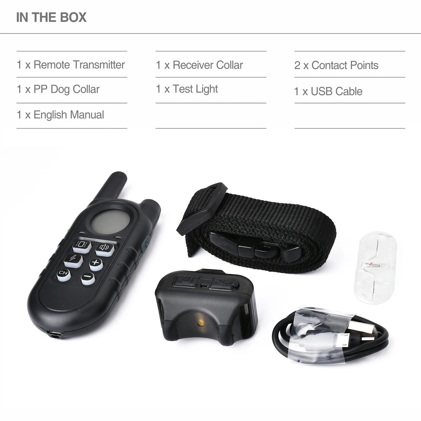 Compact Pet Training Collar with Long Range Remote