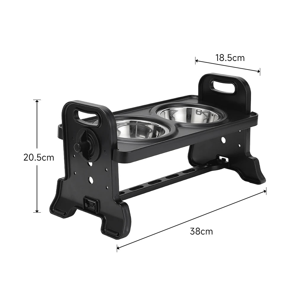 Elevated Dog Feeder with Two Stainless Steel Pet Bowls