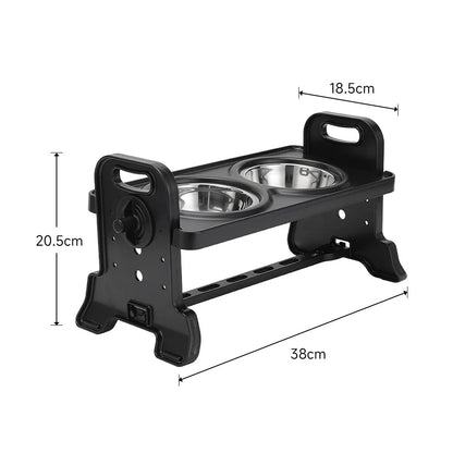 Elevated Dog Feeder with Two Stainless Steel Pet Bowls
