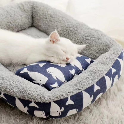 Comfy Pet Bed Pillow for Cats and Small Dogs