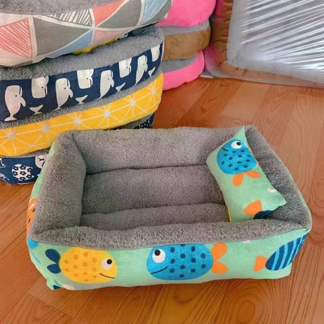 Comfy Pet Bed Pillow for Cats and Small Dogs