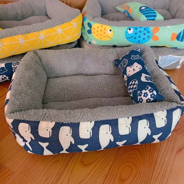 Comfy Pet Bed Pillow for Cats and Small Dogs