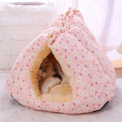 Cozy Fleece Kitty Bed House