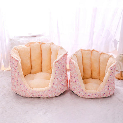 Cozy Fleece Kitty Bed House