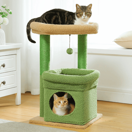 Cozy Plush Kitty Tower with Padded Perches & Scratcher - LifyPet