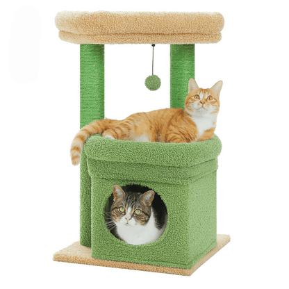Cozy Plush Kitty Tower with Padded Perches & Scratcher