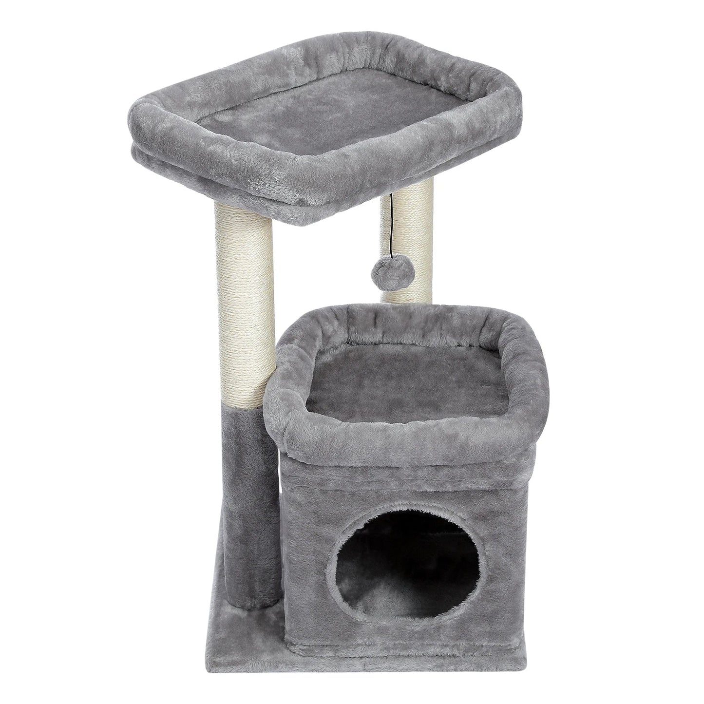 Cozy Plush Kitty Tower with Padded Perches & Scratcher