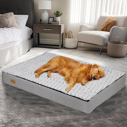 Comfortable Large Dog Bed Mattress with Soft Fleece Top