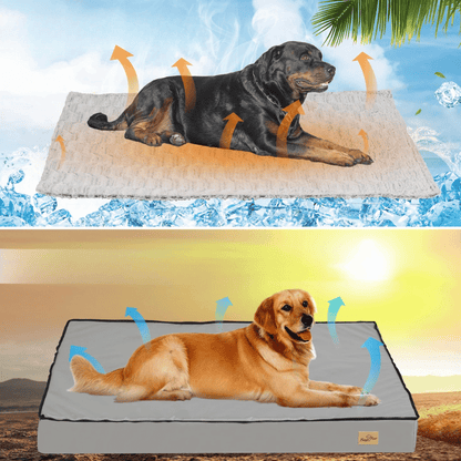 Comfortable Large Dog Bed Mattress with Soft Fleece Top