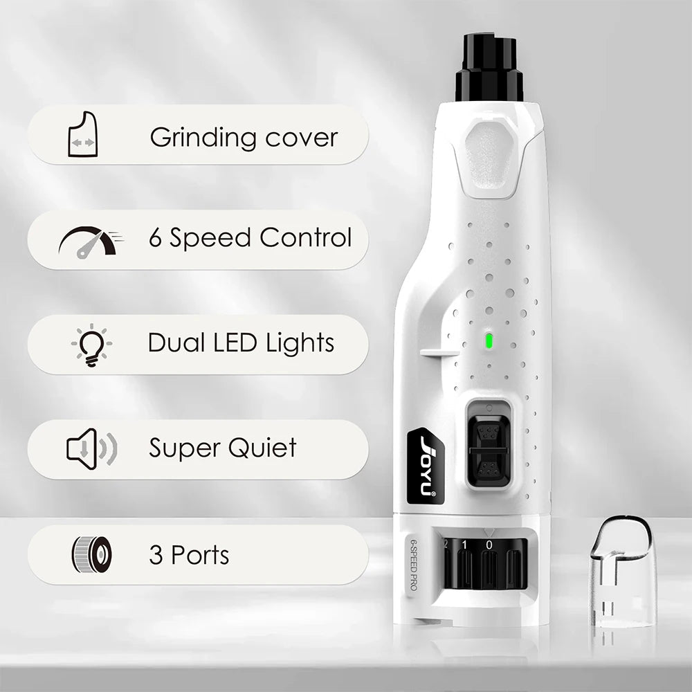 Quiet Pet Nail Trimmer with LED and Adjustable Speed