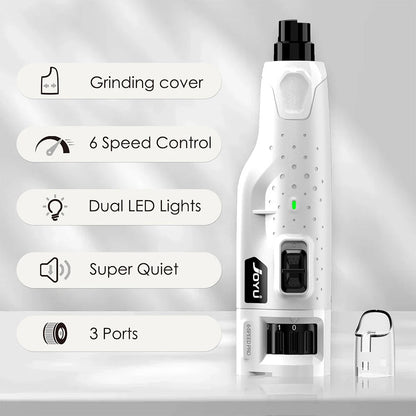 Quiet Pet Nail Trimmer with LED and Adjustable Speed