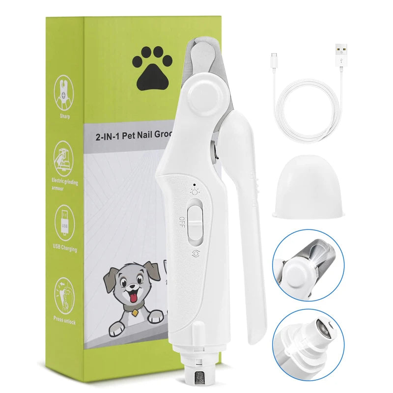 Portable Pet Nail Trimmer & Clipper with LED Guide