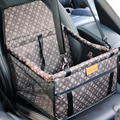 Secure Pet Car Carrier with Ventilated Mesh Panels