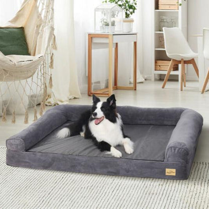 Large Comfort Dog Bed | Waterproof, Plush Sofa Pet Mattress