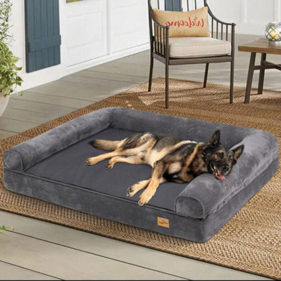 Large Comfort Dog Bed | Waterproof, Plush Sofa Pet Mattress