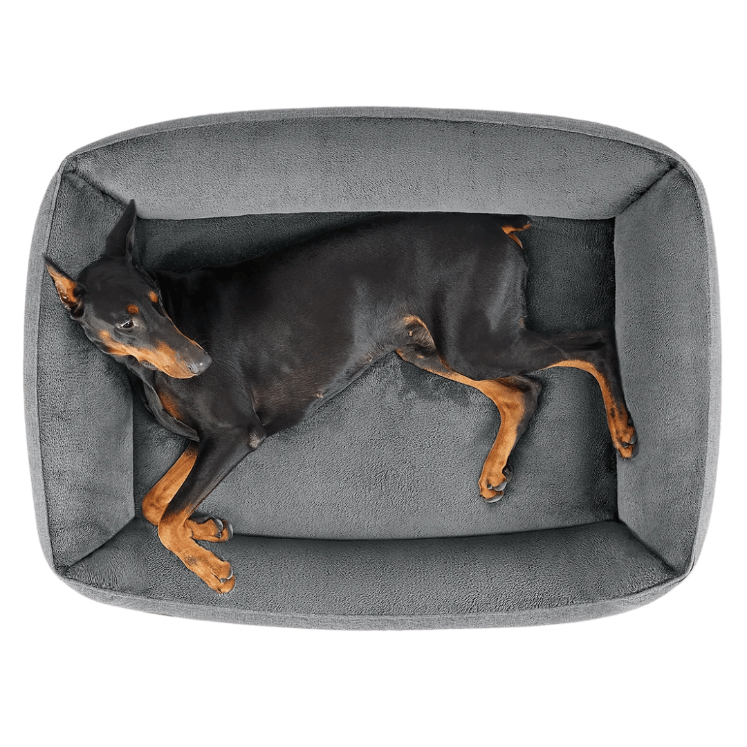 Large Orthopedic Bolster Dog Bed with High Sides