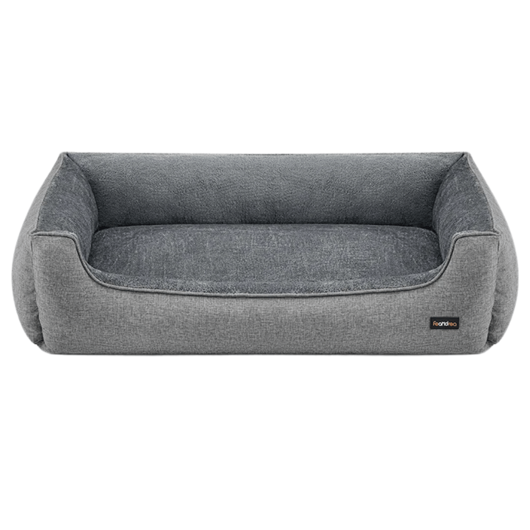 Large Orthopedic Bolster Dog Bed with High Sides