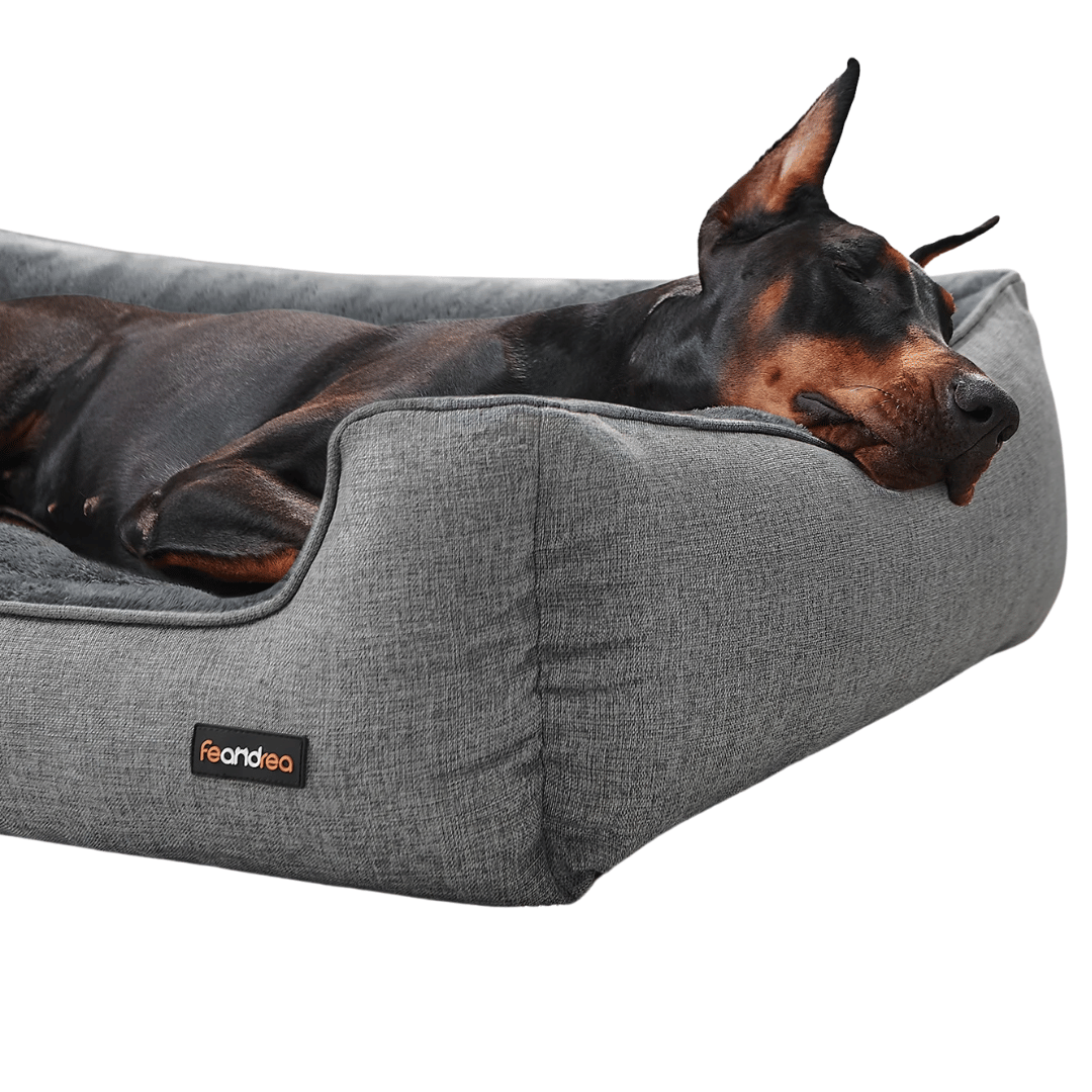 Large Orthopedic Bolster Dog Bed with High Sides