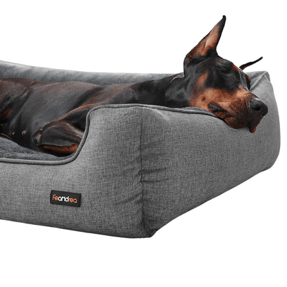 Large Orthopedic Bolster Dog Bed with High Sides
