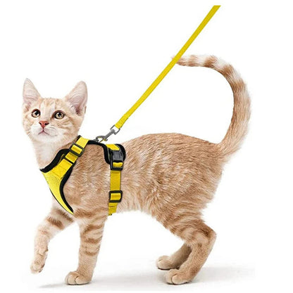 Comfortable Breathable Cat Harness Leash Set