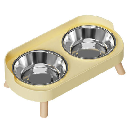 Elevated Stainless Steel Dual Dog Food Bowls